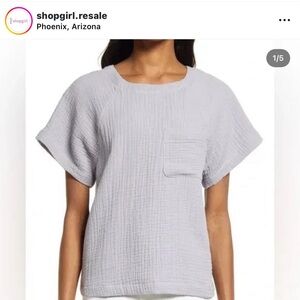 Madewell top Lightspun Renwood Button-Back‎ Top XS Maeve Pilcro blouse j.crew